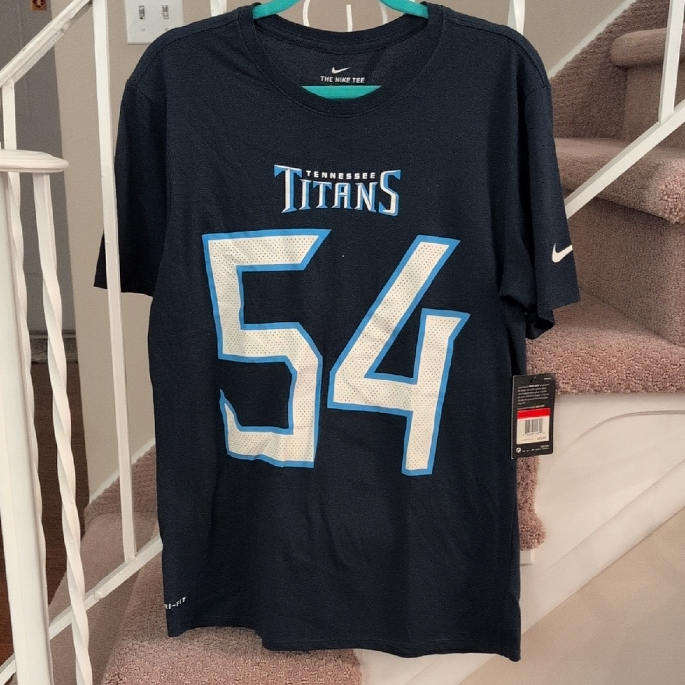 Nike Dri-fit NFL Tennessee Titans Tee 54 In Large NWT